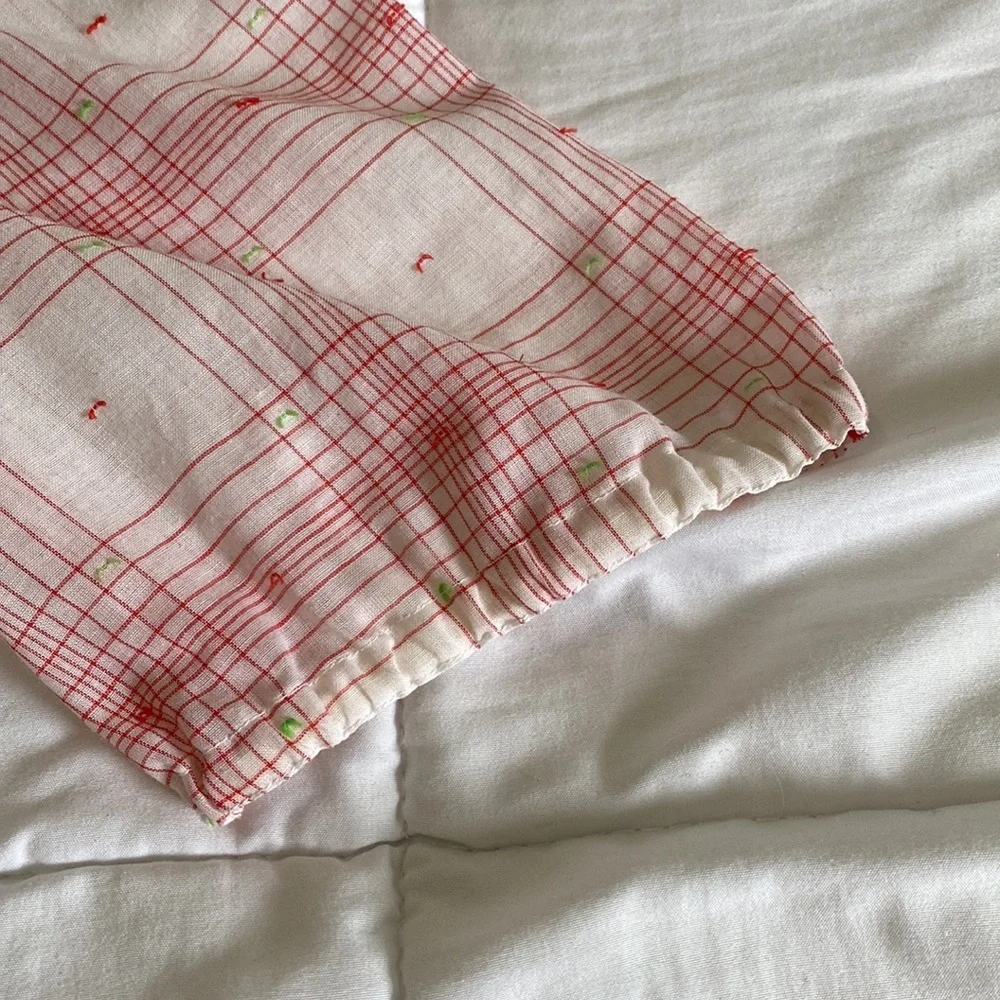 Vintage 60s does 50s Plaid Fit and Flare Cotton Day Dress - Picture 10 of 13
